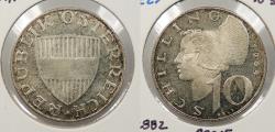 World Coins - AUSTRIA: 1964 10 Schilling Proof