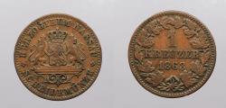 World Coins - GERMAN STATES: Nassau 1863 Kreuzer