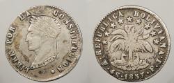 World Coins - BOLIVIA: 1857-PTS FJ 4 Soles