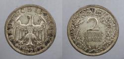 World Coins - GERMANY: Weimar Republic 1926-F 2 Mark