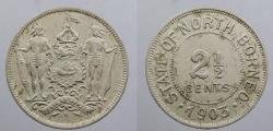 World Coins - BRITISH NORTH BORNEO: 1903-H 2 1/2 Cents