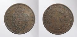 World Coins - PORTUGAL: 1852 20 Reis