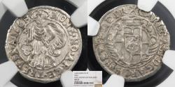 World Coins - GERMAN STATES Trier Archbishopric Karl Kaspar von der Leyen 1668 4 Pfennigs NGC AU-53