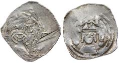 World Coins - AUSTRIA Friesach in Salzburg Archbishopric Eberhard II 1200-1246 Pfennig (Friesacher Pfennig) VF