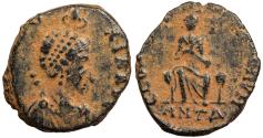 Ancient Coins - Eudoxia, wife of Arcadius 395-404 A.D. AE3 Antioch Mint VF