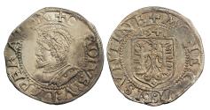World Coins - FRANCE Besançon Charles V, as Holy Roman Emperor 1530-1556 Blanc (1/2 Karolus) 1541 EF