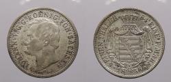 World Coins - GERMAN STATES: Saxony (Sachsen) 1856-F 1/6 Thaler
