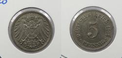 World Coins - GERMANY: Empire 1906-A 5 Pfennig