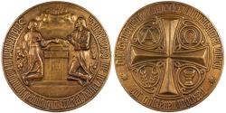 World Coins - GERMANY Prussia Berlin, various The Prussian Union of Churches. ND (1926-1936) AE 80mm medal AU