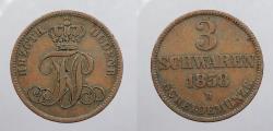 World Coins - GERMAN STATES: Oldenburg 1858-B 3 Schwaren