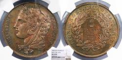 World Coins - FRANCE 2nd Republic 1848 Essai 5 Francs NGC MS-62 BN