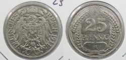 World Coins - GERMANY: Empire 1911-A 25 Pfennig
