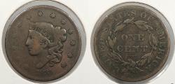Us Coins - 1835 Coronet 1 Cent Head of 1836