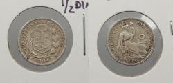World Coins - PERU: 1904-JF 1/2 Dinero
