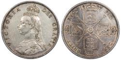 World Coins - GREAT BRITAIN Victoria 1887 Florin AU