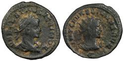 Ancient Coins - Vabalathus, with Aurelian 267-272 A.D. Antoninianus Antioch Mint VF