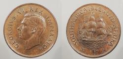 World Coins - SOUTH AFRICA: 1942 George VI Penny