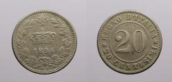 World Coins - ITALY: 1894-KB 20 Centesimi