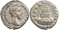 Ancient Coins - Divus Marcus Aurelius Died 180 A.D. Denarius Rome Mint Good VF