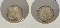 World Coins - MALAYA: 1945 George VI 5 Cents