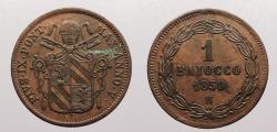 World Coins - ITALIAN STATES: Papal States 1850-R V Baiocco