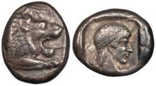 Ancient Coins - Caria Knidos c. 465-449 B.C. Drachm VF