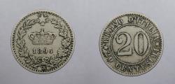 World Coins - ITALY: 1894-R 20 Centesimi