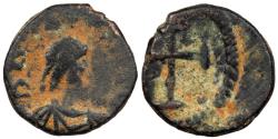 Ancient Coins - Theodosius II 408-450 A.D. AE4 (Minimus) Uncertain Mint Fine