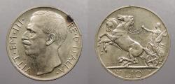 World Coins - ITALY: 1927-R 10 Lire
