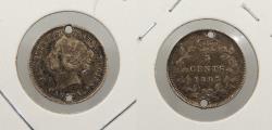 World Coins - CANADA: 1885 Large '5' Victoria 5 Cents