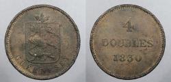 World Coins - GUERNSEY: 1830 4 Doubles