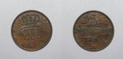 World Coins - GERMAN STATES: Mecklenburg-Schwerin 1864-A 3 Pfenninge