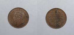 World Coins - ITALY: 1867-M Centesimo