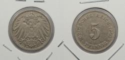 World Coins - GERMANY: 1903-J 5 Pfennig
