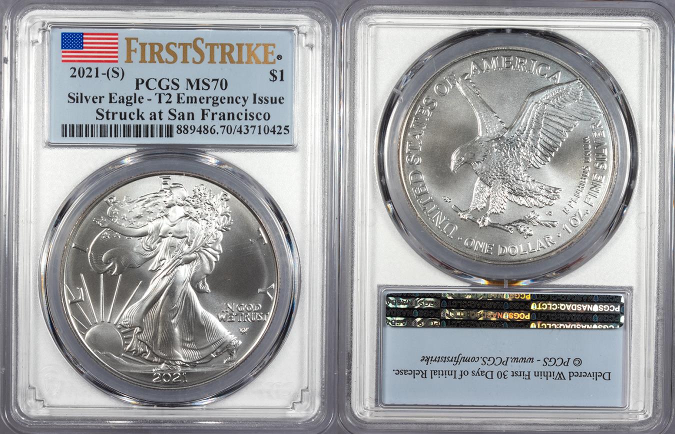 2021年緊急生産ER　MS70イーグル銀貨45代大統領特別TYPE1　NGC 2021年緊急生産ER MS70イーグル銀貨45代大統領特別TYPE1 NGC