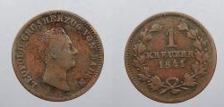 World Coins - GERMAN STATES: Baden 1841 Kreuzer