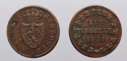 World Coins - GERMAN STATES: Nassau 1856 Kreuzer