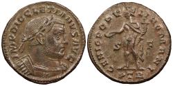 Ancient Coins - Diocletian 284-305 A.D. Follis Trier Mint Near EF
