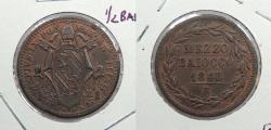 World Coins - ITALIAN STATES: Papal States 1848-R 1/2 Baiocci