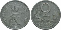 World Coins - DENMARK 1945 2 Ore