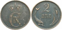 World Coins - DENMARK 1881 2 Ore