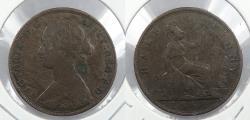 World Coins - GREAT BRITAIN: 1861 Victoria Halfpenny (1/2 Penny)
