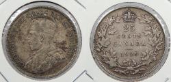 World Coins - CANADA: 1929 George V 25 Cents