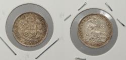 World Coins - PERU Republic 1897-JF 1/2 Dinero