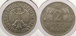 World Coins - GERMANY (WEST): 1951-F 2 Mark