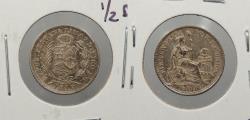 World Coins - PERU Republic 1910-FG 1/2 Dinero