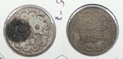 World Coins - TURKEY: Ottoman Empire AH1293 Yr. 9 (1876) 5 Kurush