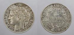 World Coins - FRANCE: 1881-A Franc
