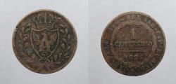 World Coins - ITALIAN STATES: 1826 Emilia; United Provinces Centesimo