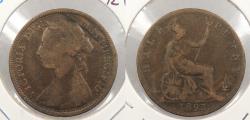 World Coins - GREAT BRITAIN: 1893 Victoria Halfpenny
